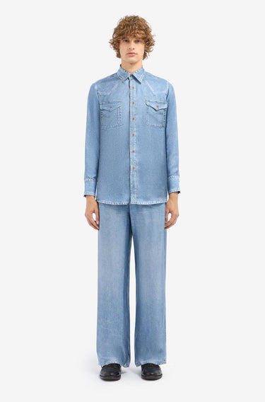 ALOE Longsleeve Shirt Silk-Tops-Pierre Louis Mascia-Debs Boutique